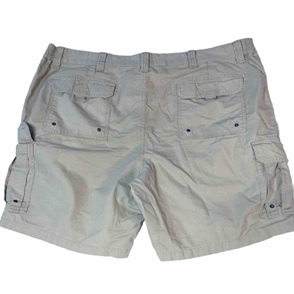 Mens Size 48 Cargo Trail Shorts Tan Cotton 9 Inch Inseam Hiking Outdoor NEW - Picture 10 of 11